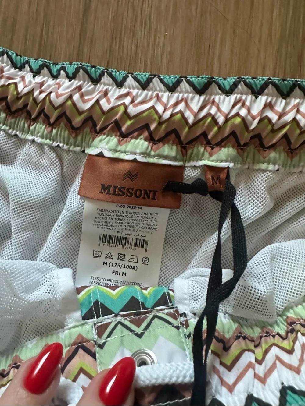 Men's Missoni Multi-Color Zigzag Swim Trunks